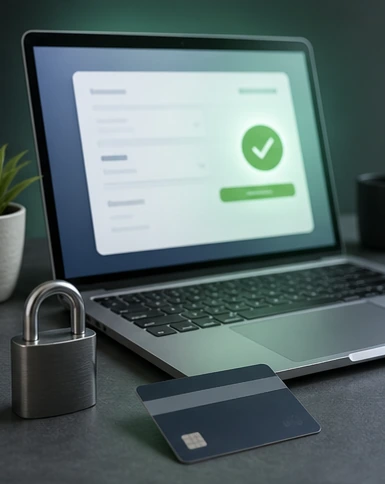 Secure checkout confirmation desk